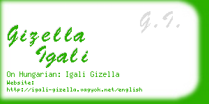 gizella igali business card